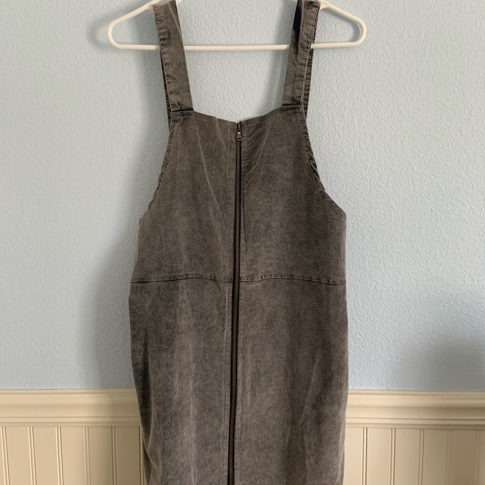 American Eagle Grey Overall Dress